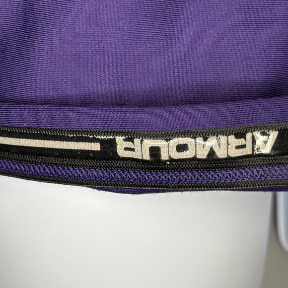 Under Armour Cold Gear Compression Purple Mock Neck Warm Base Layer Womens Sz L - Picture 4 of 5